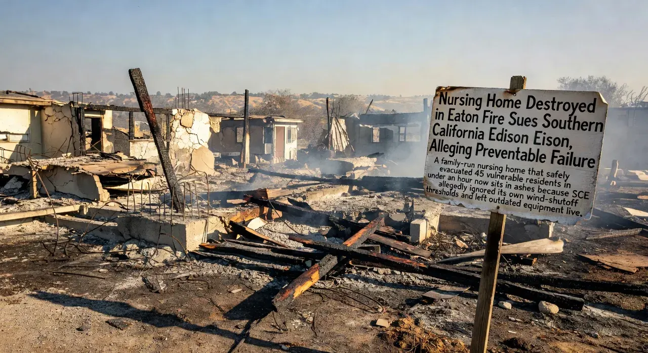 Nursing Home Destroyed in Eaton Fire Sues Southern California Edison, Alleging Preventable Failure
