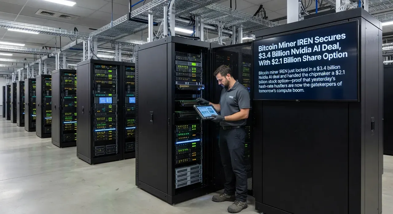Bitcoin Miner IREN Secures $3.4 Billion Nvidia AI Deal, With $2.1 Billion Share Option