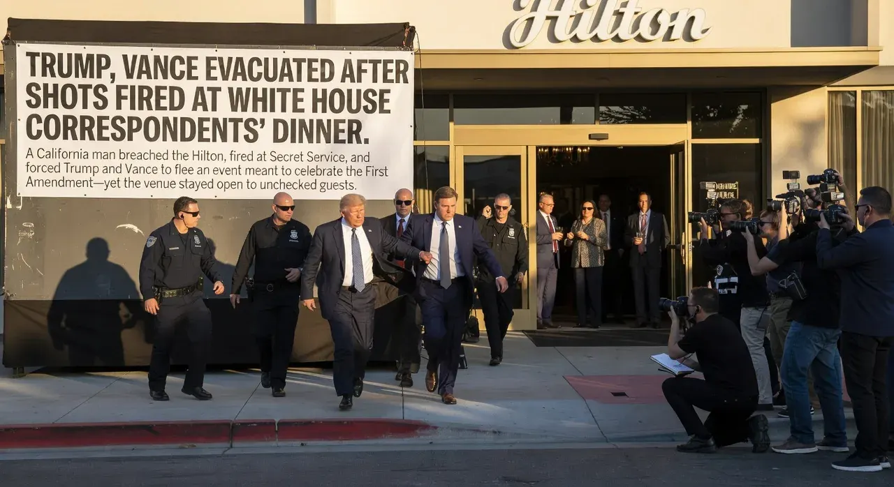 Trump, Vance Evacuated After Shots Fired at White House Correspondents’ Dinner