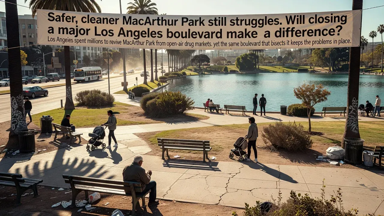 Safer, cleaner MacArthur Park still struggles. Will closing a major Los Angeles boulevard make a difference?