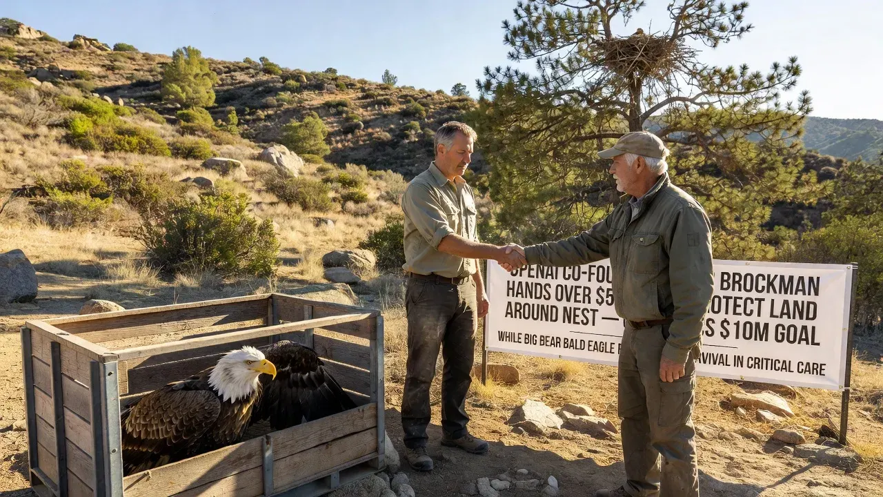 With Big Bear eagle ailing, OpenAI co-founder drops $5.5M to buy land near nest