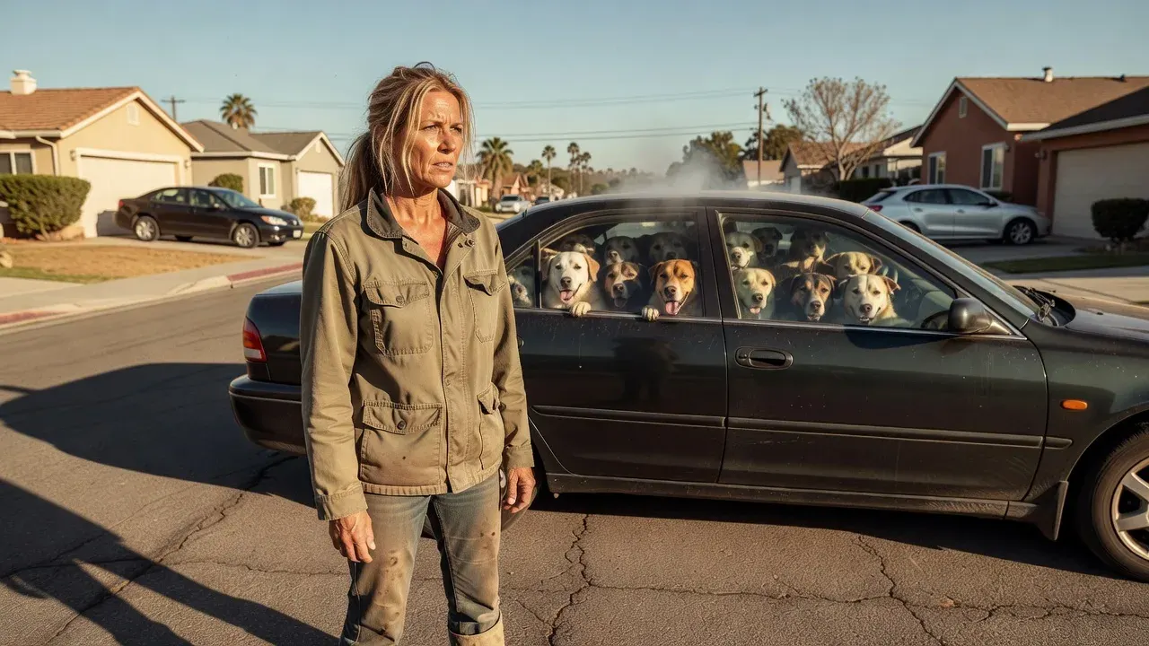 Woman who claims to run animal rescue locked 18 dogs in a car with no water, prosecutors say