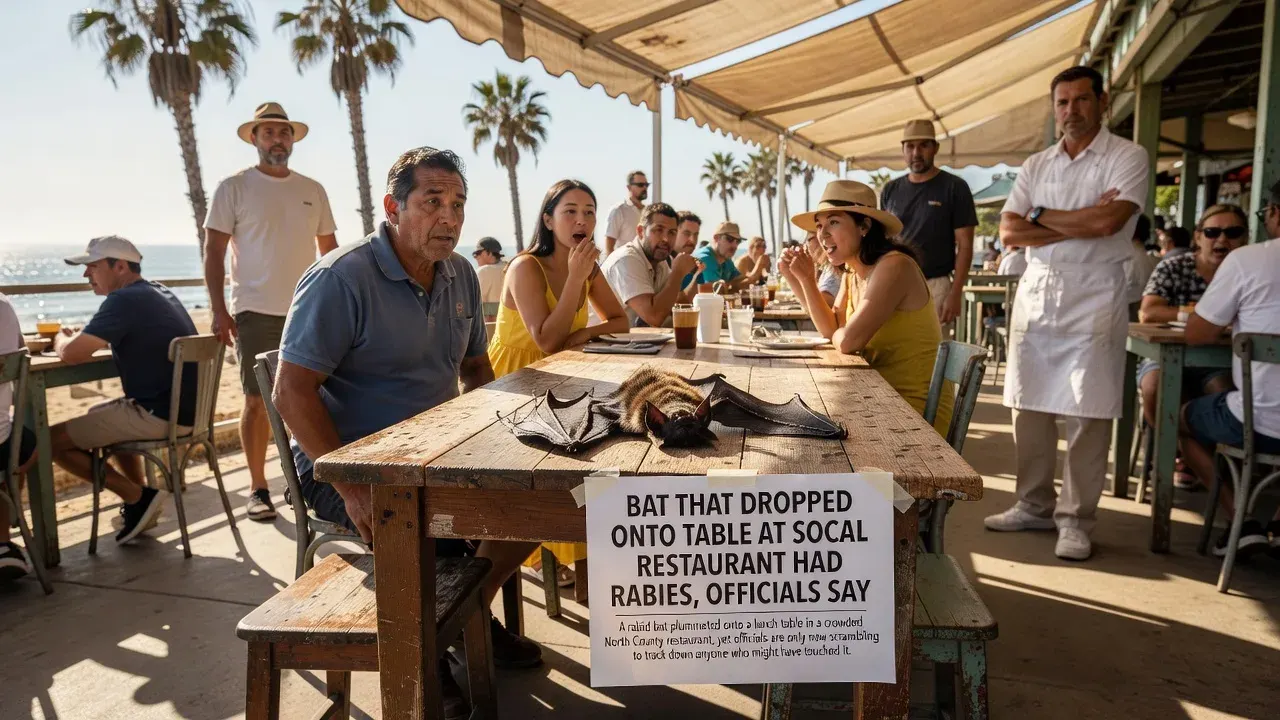 Bat that dropped onto table at SoCal restaurant had rabies, officials say