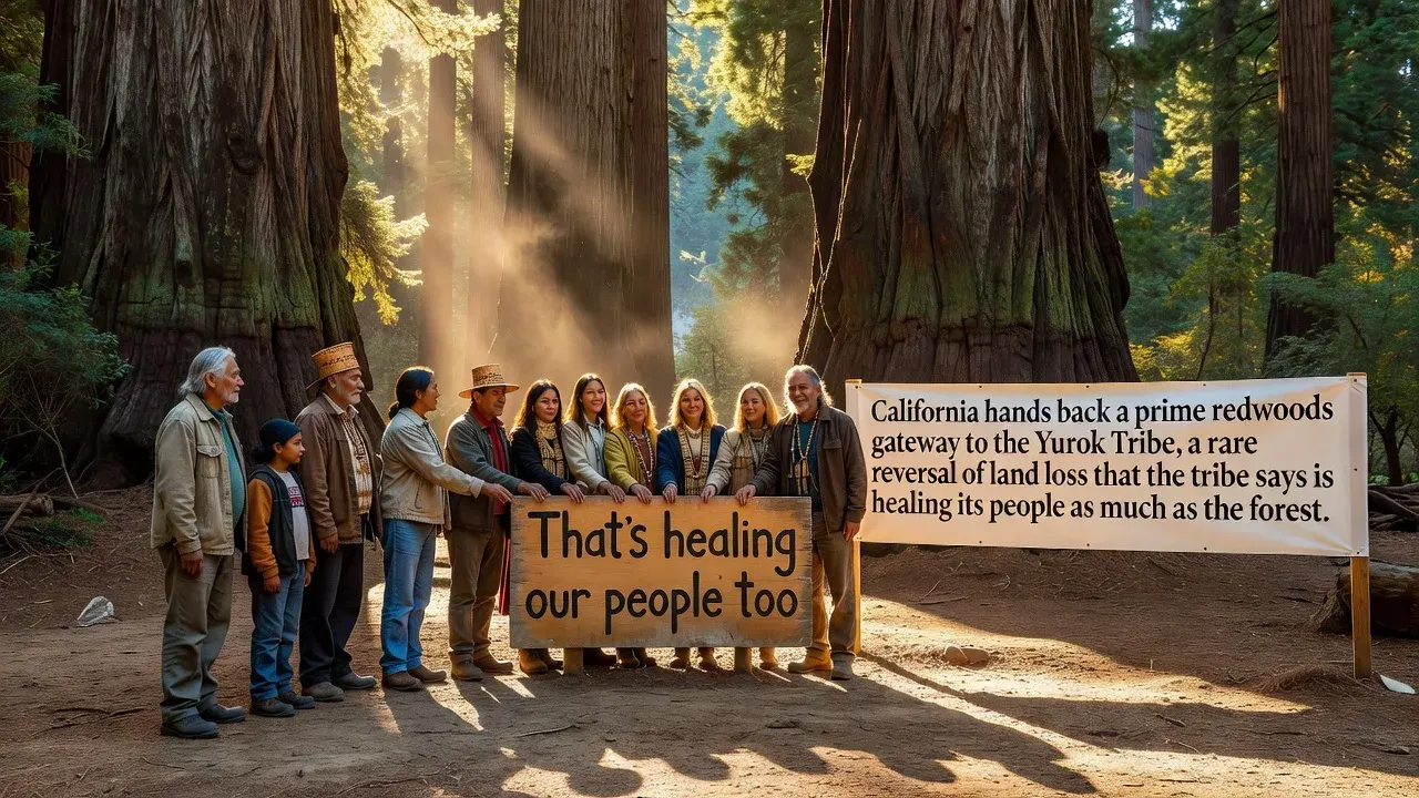 California redwoods gateway is returned to Indigenous tribe. 'That's healing our people too'