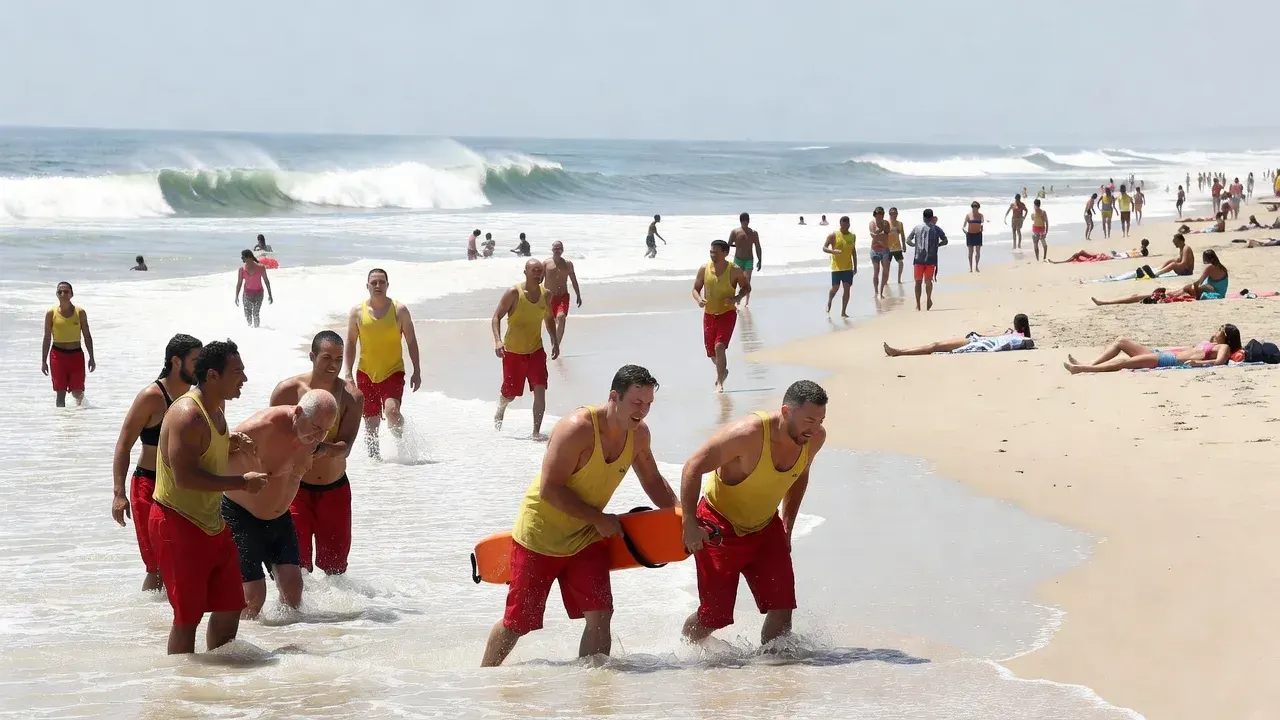 California lifeguards are rescuing thousands during high surf, heat waves this summer