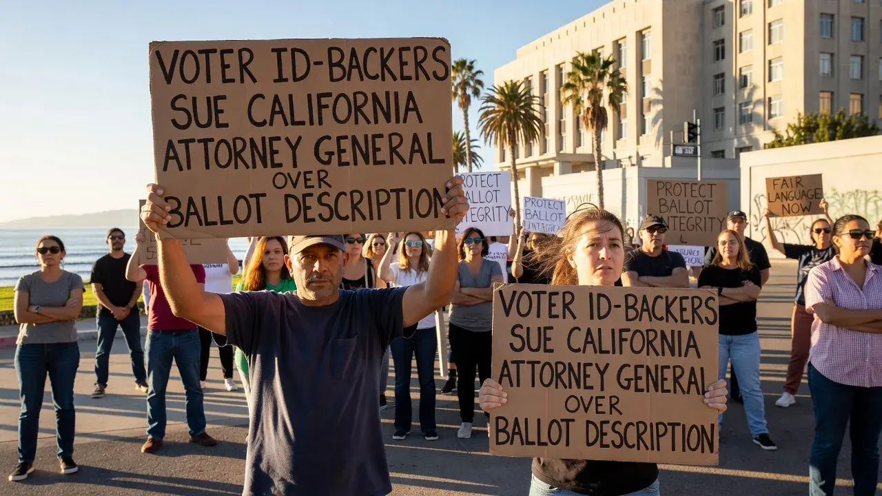 Voter ID-backers sue California attorney general over ballot description