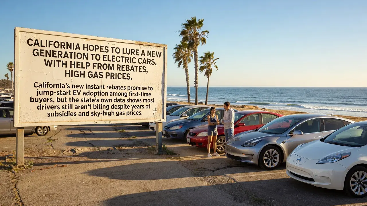 California hopes to lure a new generation to electric cars, with help from rebates, high gas prices