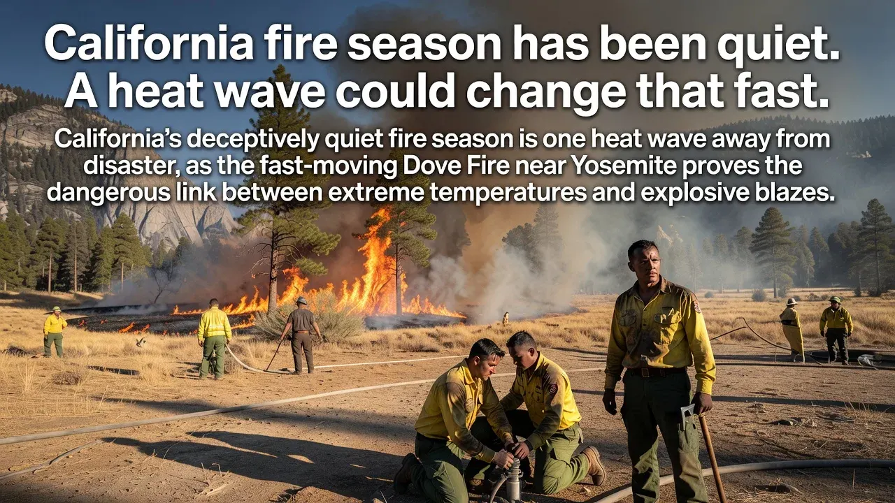 California fire season has been quiet. A heat wave could change that fast