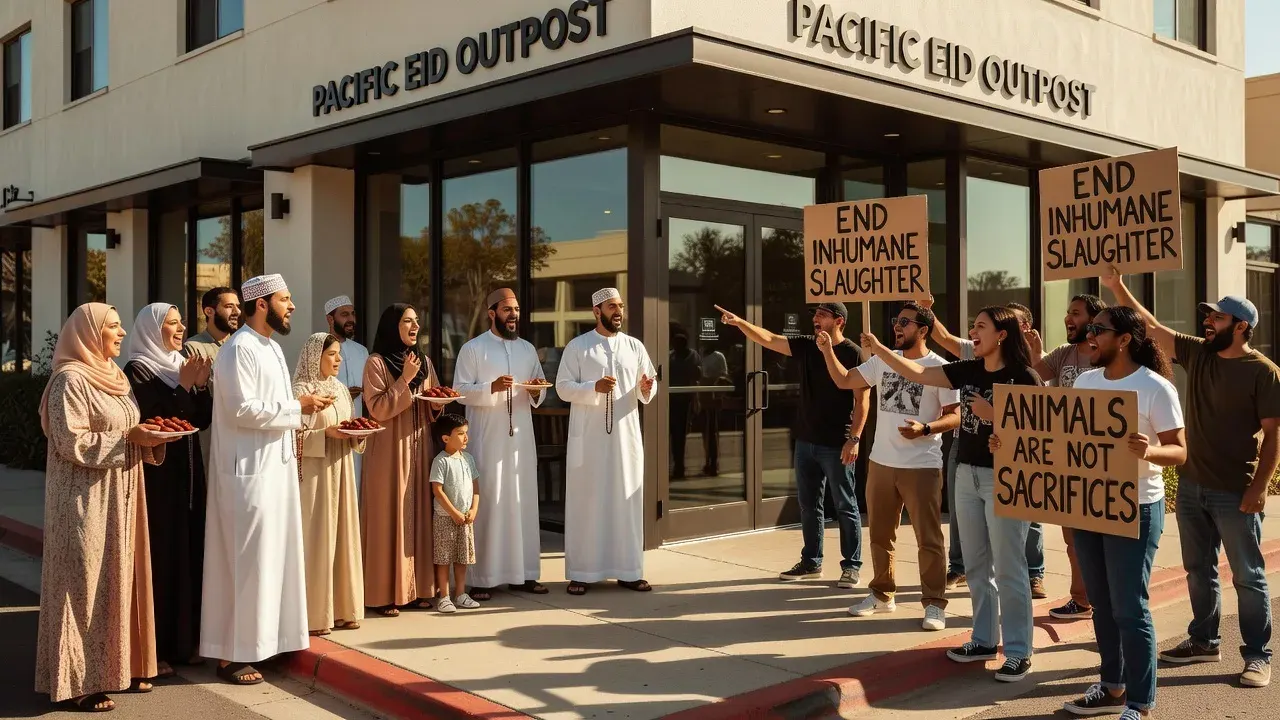 They gathered to celebrate a Muslim holiday. Then an animal rights group found their event
