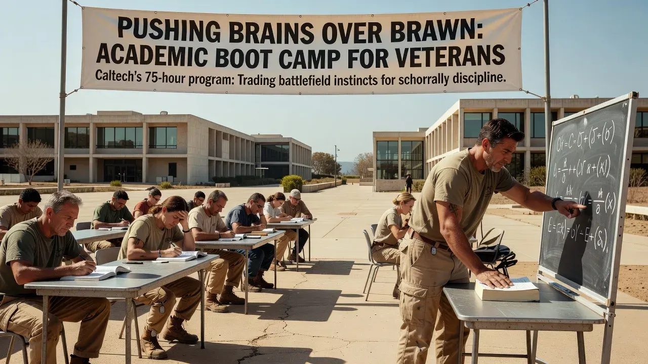 Pushing brains over brawn at academic boot camp for veterans at Caltech