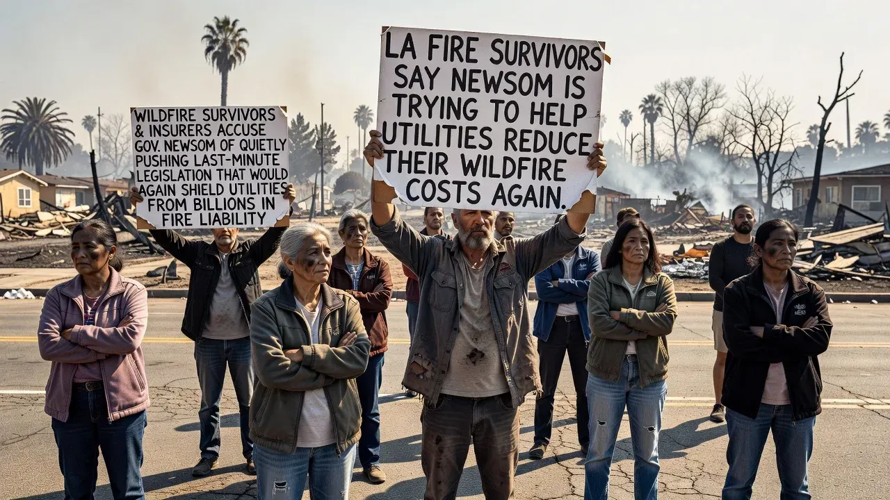 LA fire survivors say Newsom is trying to help utilities reduce their wildfire costs again