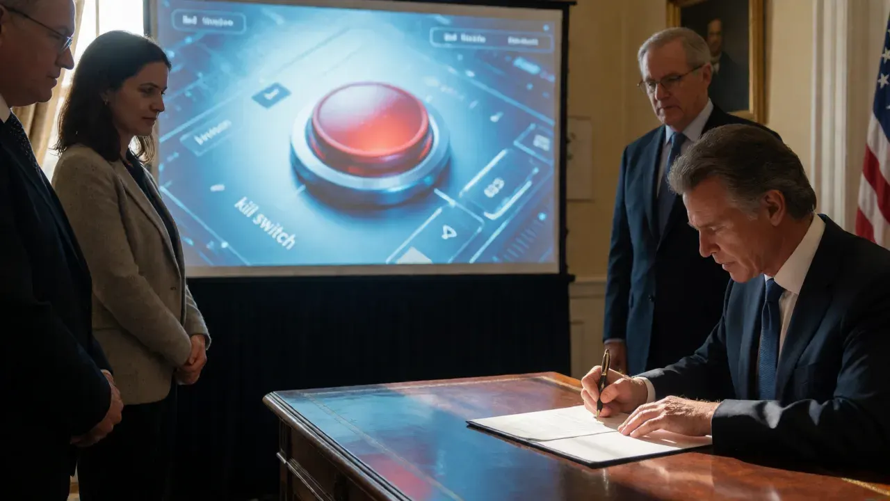 Newsom signed an executive order to look into possible AI regulations. A kill switch is one of them