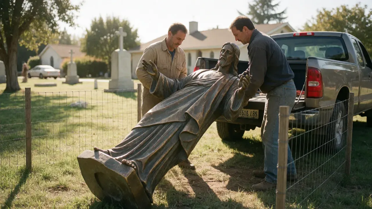 'Is nothing sacred?!' Jesus statue is the latest in a string of SoCal bronze thefts