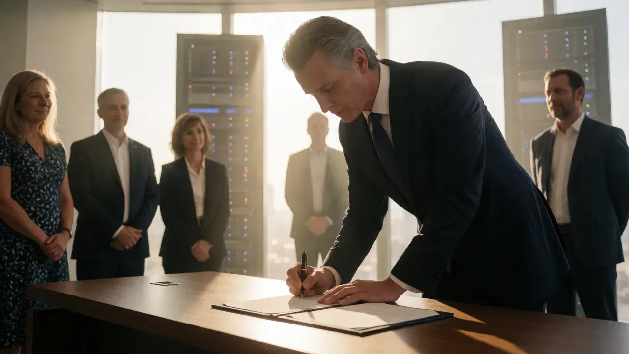Newsom signs bills to regulate data center industry, criticizes Trump for inaction