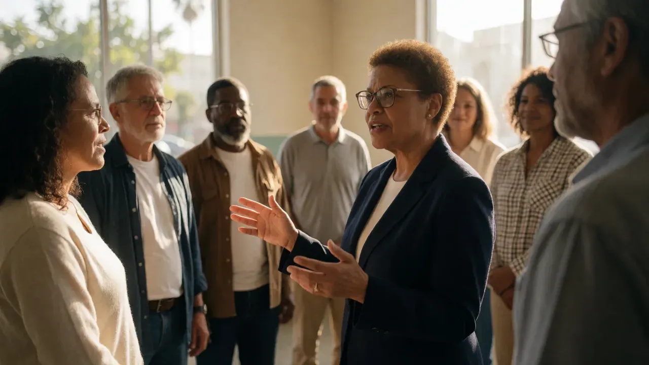 Seeking reelection, L.A. Mayor Bass calls herself 'an activist fighting for change'