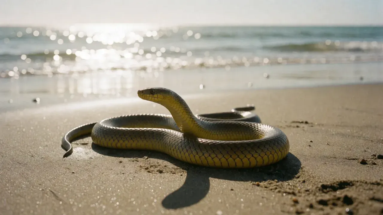 Rare venomous sea snake washes up on a SoCal beach