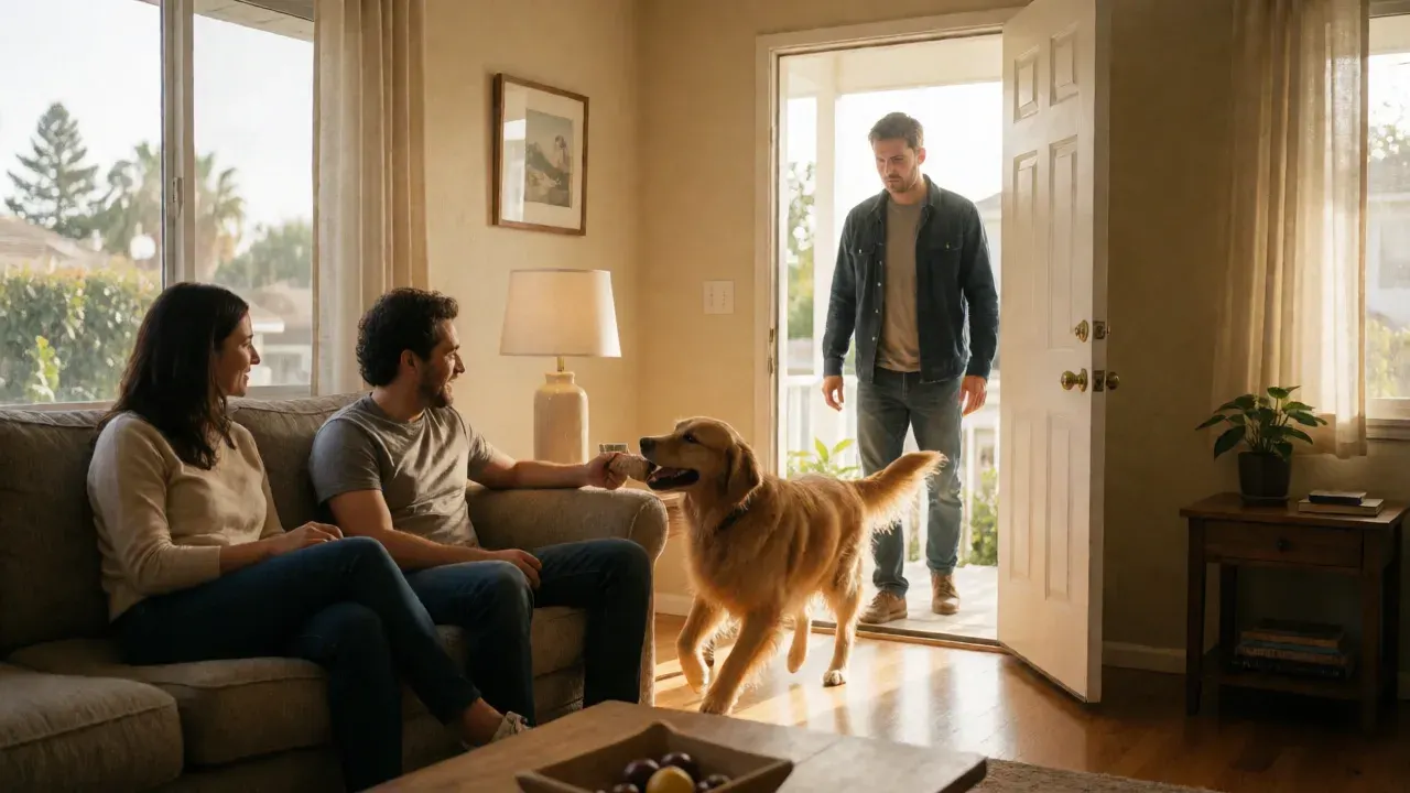 The opposite of a guard dog: Golden retriever begs to play with intruder in San Diego break-in