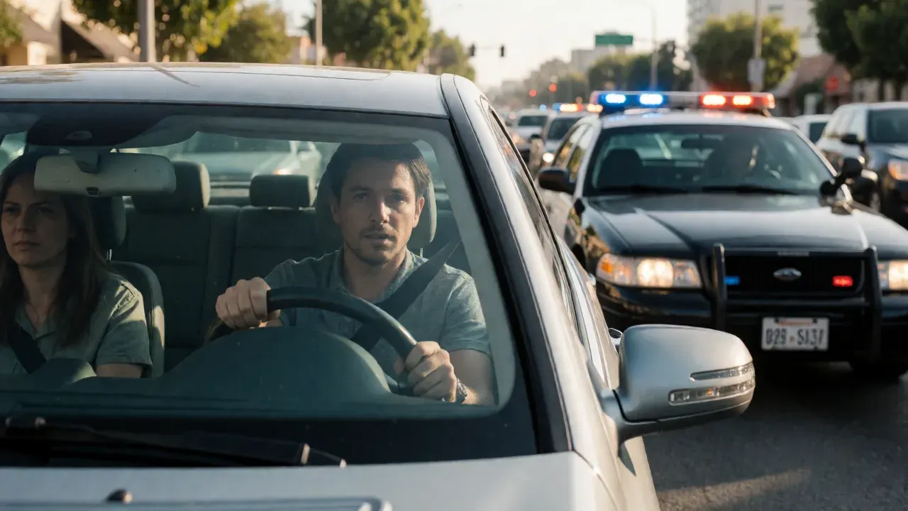 Watch driver of stolen Mercedes lead police on erratic, slow-speed chase through South L.A.