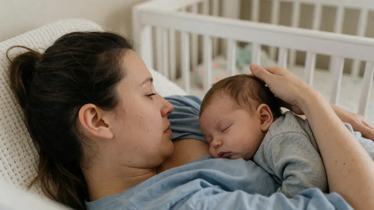 AI-generated illustration: Half of New Parents Experience Unwanted Thoughts of Hurting Their Infants. Not a photograph of the reported event.