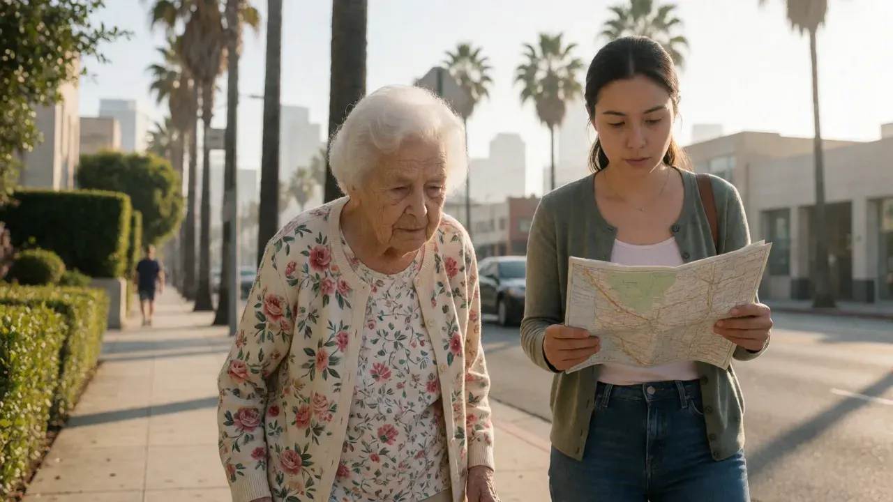 AI-generated illustration: Loved Ones Search for Missing 86-Year-Old Southern California Woman. Not a photograph of the reported event.
