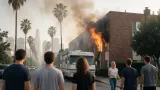 AI-generated illustration: Fire Spreads to Apartment Building, Home and RV in Los Angeles’ Westlake. Not a photograph of the reported event.