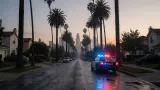 AI-generated illustration: Two hospitalized after early morning shooting in Lennox. Not a photograph of the reported event.