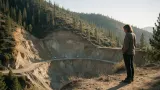 AI-generated illustration: Wrightwood Residents Battle a Quarry Approved Years Before They Knew It Existed. Not a photograph of the reported event.