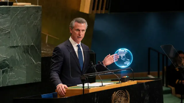 Newsom slams Trump on climate at UN Assembly, warns US risks falling behind China