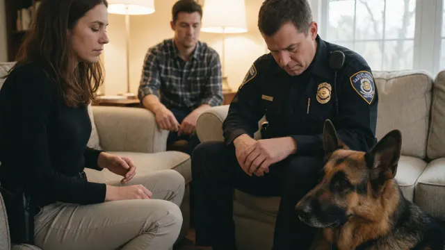 Dogs support police officers with PTSD