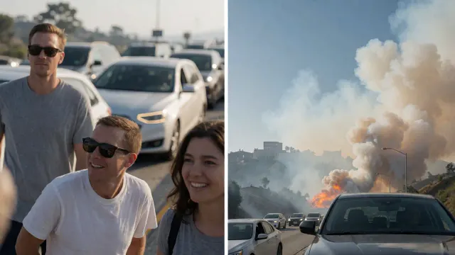Wildfire near Getty Center turns 405 Freeway into LA rush hour nightmare
